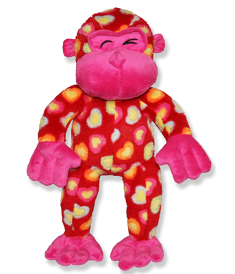 Pink Heart Gorilla Plush Animal - 15 Inch