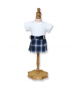 Navy and Grey Tartan Outfit - Fits 18 inch Doll