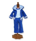 Blue Jogging Suit with Stripe Accents - Fits 18 inch Doll