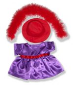 Red Hat Purple Dress - Fits 15 Inch Plush Animal