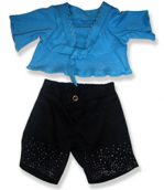 Blue Top and Black Pants - Fits 15 Inch Plush Animal