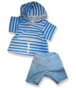 Blue Stripe Top and Leggings - Fits 15 Inch Plush Animal