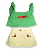 Green Top Yellow Skirt - Fits 15 Inch Plush Animal