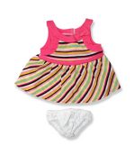 Multicolored Stripe Dress Pink - Fits 15 Inch Plush Animal