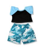 Boys Two Tone Blue and Black Top - Fits 15 Inch Plush Animal